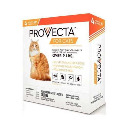 Provecta For Large Cats Over 9 lbs, 4 Doses ORANGE