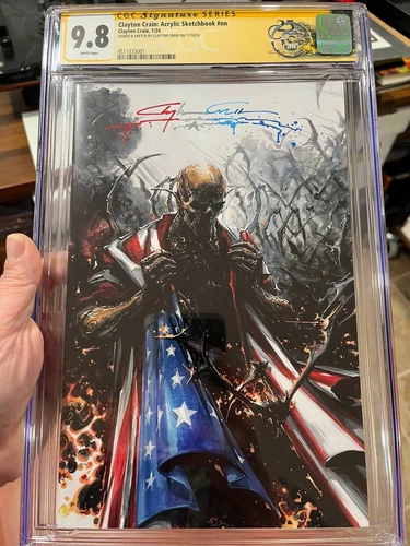 Revolver Vol 1 Clayton Crain Acrylic sketchbook #nn CGC 9.8 CLAYTON CRAIN SS