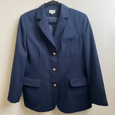 L.L. Bean Women’s Classic Navy Blazer With Gold Buttons.  Size 14p