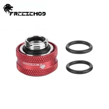 FreezeMod G1/4 Compression Fitting for 14mm OD Hard TUBE Water Cooling in RED