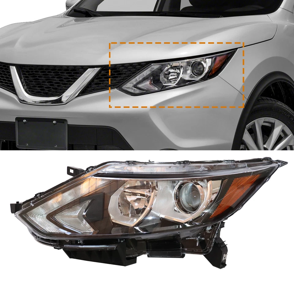 For 2017 2018 2019 Nissan Rogue Sport Qashqai Halogen Headlight Driver Side Lamp Foto 2 de 4