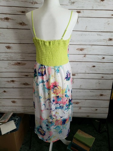 STUDIO Y Spaghetti StrapPleated Hi/Low Sun Dress ~ Size L - Picture 2 of 4