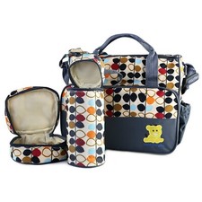 5 Pcs Diaper Bag Set Wipes Pocket Dirty Nappy Mummy Tote Bags Pouch Changing Pad