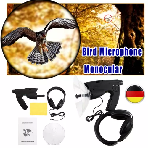Parabol-Richtmikrofon mit Kopfhörer, Abhörgerät, Geräuschverstärker 100 Meter. - Bild 5 von 22