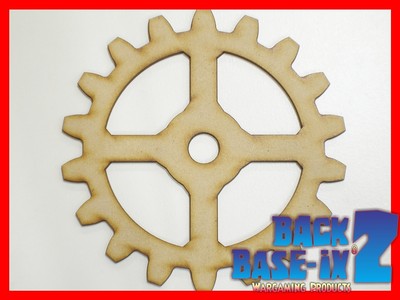 MDF Wooden Shapes Cogs 75mm High 3mm Thick Custom Cut x 10 pieces cog23