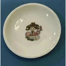 Small Mini Porcelain Tea Set Plate Japan Flowers Girl with Bunny