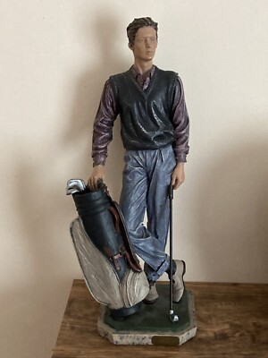 Vintage Arte Romera Golfer Figur Made In Spain 35 cm groß