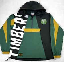 Portland Timbers Tekker Half-Zip Anorak Jacket Adult Medium LIVE BREATHE FUTBOL