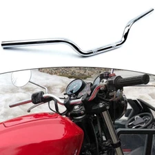 7/8" Motorcycle Moto-Cross Handlebar 690mm Length Iron Silver For Scooter Quad