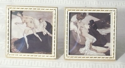 Antiker musealer Bilderrahmen Rahmen Vintage Jugendstil Bronze gewölbtes Glas 