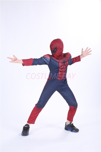 Kids Boys Superhero Muscle Costume Batman Spiderman Superman Halloween Book Week - Picture 46 of 71