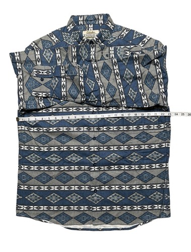 Cabela’s Men’s M Button Up Soft Chamois Aztec Southwestern Button Down Shirt - Picture 3 of 6