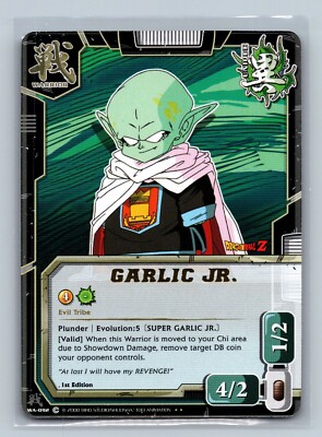 Dragonball Z Garlic Jr. WA-092 1st Ed Gold Stamped Rare The