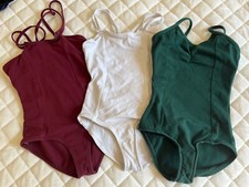 Theatricals Dance leotards lot of three maroon white and green girls IC