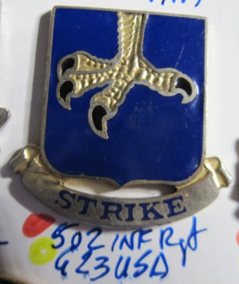 US ARMY 502ND INFANTRY REGIMENT INF RGT HAT CAP PARACHUTE FIVE OH - Foto 4