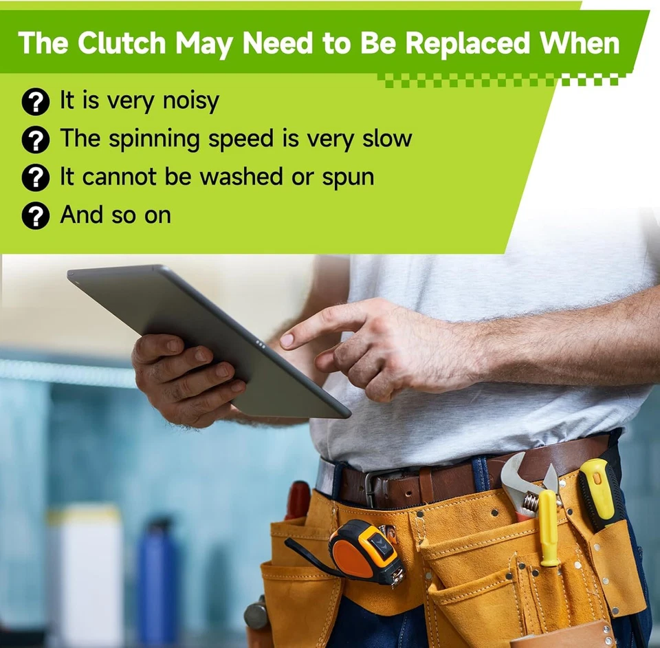 Embrague para lavadora Maytag Whirlpool 7MWTW7300EW0 WTW8500DR3 WTW7500GW0 7MMVWB835EW1 Foto 3 de 3