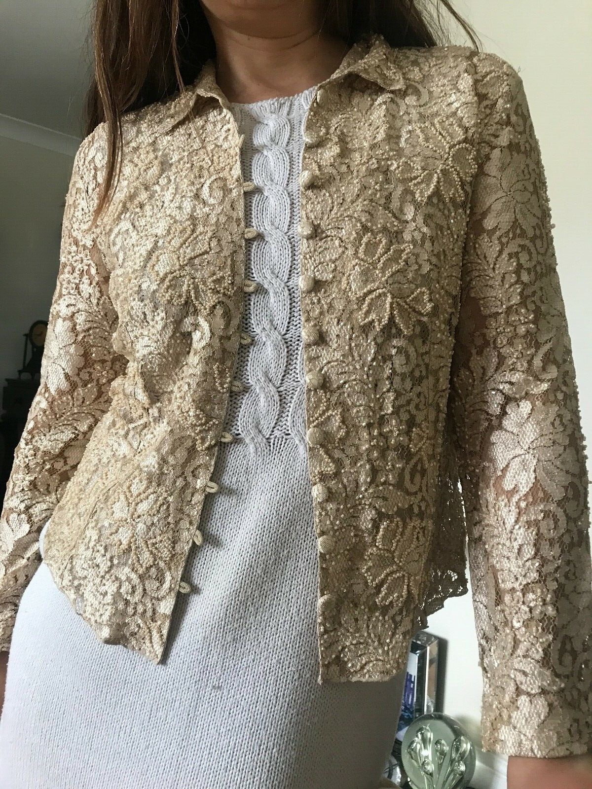 PHASE EIGHT SHIRT BLOUSE TOP SIZE 10/12 GLASS BEADED PARTY OCCASION | eBay