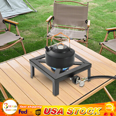 #ad Single Burner BBQ Cooker Cast Iron Propane LPG Gas Outdoor Camping Stove NEW $37.57