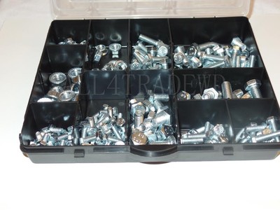 250 Pieces of Metric Nut & Bolt Fastener Assortment Box 6MM . 8MM ...