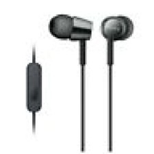 SONY MDR-EX155AP Closed Dynamic In-Ear Headphones In-line Remote Mic Black NEW