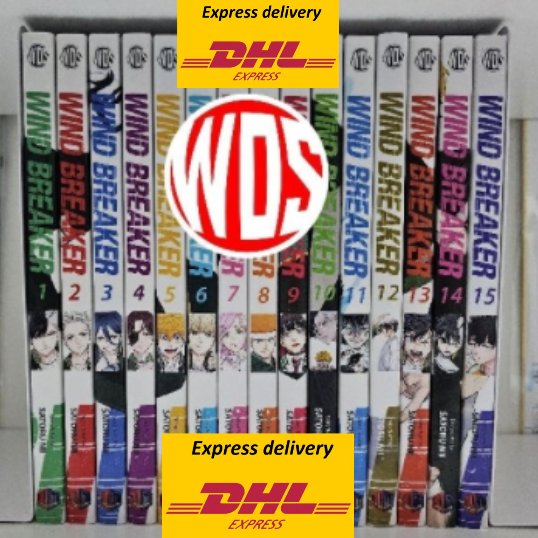 Manga Wind Breaker NUEVO por Satoru Nii Vol 1-15 Versión en Inglés cómic -DHL Express