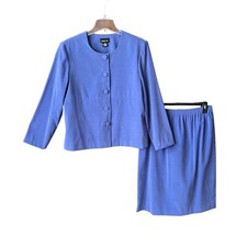 Vintage Leslie Fay 2 Piece Skirt Set Women s Size Petite 12
