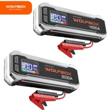 WOLFBOX 3000A/4000A Portable Car Jump Starter Booster Power Bank Air Compressor