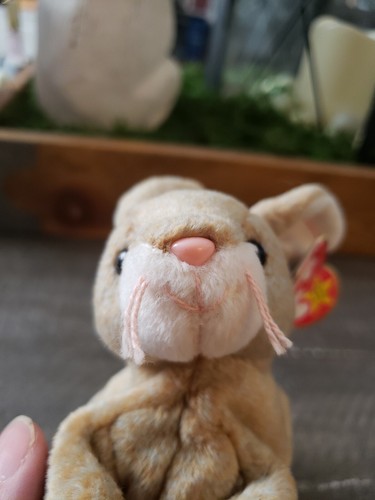 TY Beanie Baby Babies "Nibbly" The Rabbit Tush Tag 1999 DOB 5/7/1998 ERRORS - Picture 3 of 12