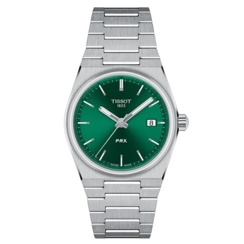 New Tissot PRX 35mm Green Dial Quartz Steel Unisex Watch T1372101108100
