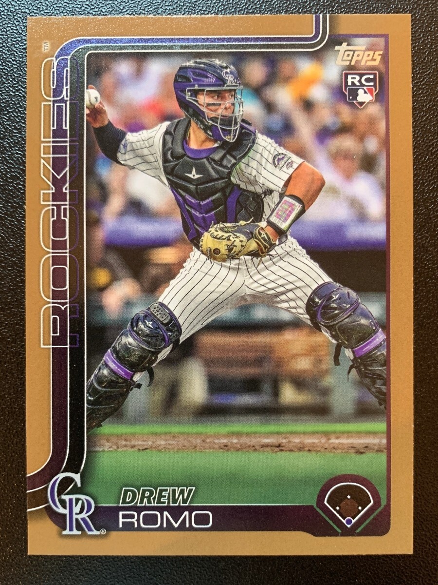 2025 Topps Drew Romo #296 Gold /2025 – Rockies Rookie Parallel RC SP
