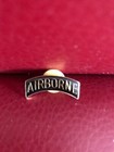 United States Army Airborne Tab Black Enamel 1 1/6" Lapel Pin Mint Condition — photo 1