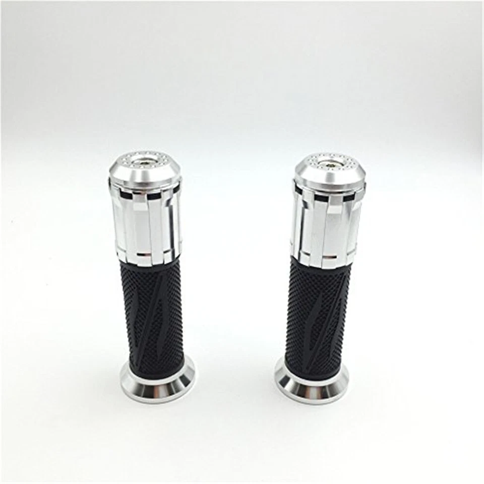 Empuñaduras de manillar de goma plateadas CNC "s" de 7/8" para Honda CBR F3 F4i 900 929 CBF600 Foto 2 de 4