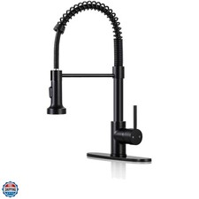 Kitchen Faucets with Pull Down Sprayer Matte Black - Dual Mode Setting Single...