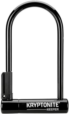 Kryptonite Keeper U-Lock 4 x 8'' Keyed Black Includes Bracket Vinyl Cover