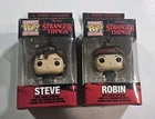 Stranger Things Pocket Pop Vinyl Character Keychain Steve Robin  Lot