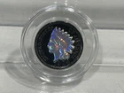 1900's Genuine Indian Head Cent Penny Black Ruthenium & Silver Hologram