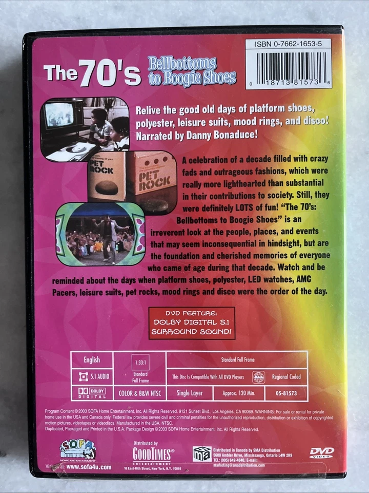 The 70s: Bellbottoms to Boogie Shoes (DVD, 2003) Documentary, Rare, OOP - Image 2 of 3