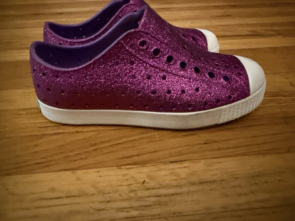 Zapatos para niños Jefferson Sparkle púrpura nativo Bling, talla 13 Foto 3 de 4