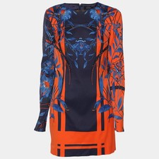 Versace Multicolor Viscose Blend Long sleeve Mini Dress M