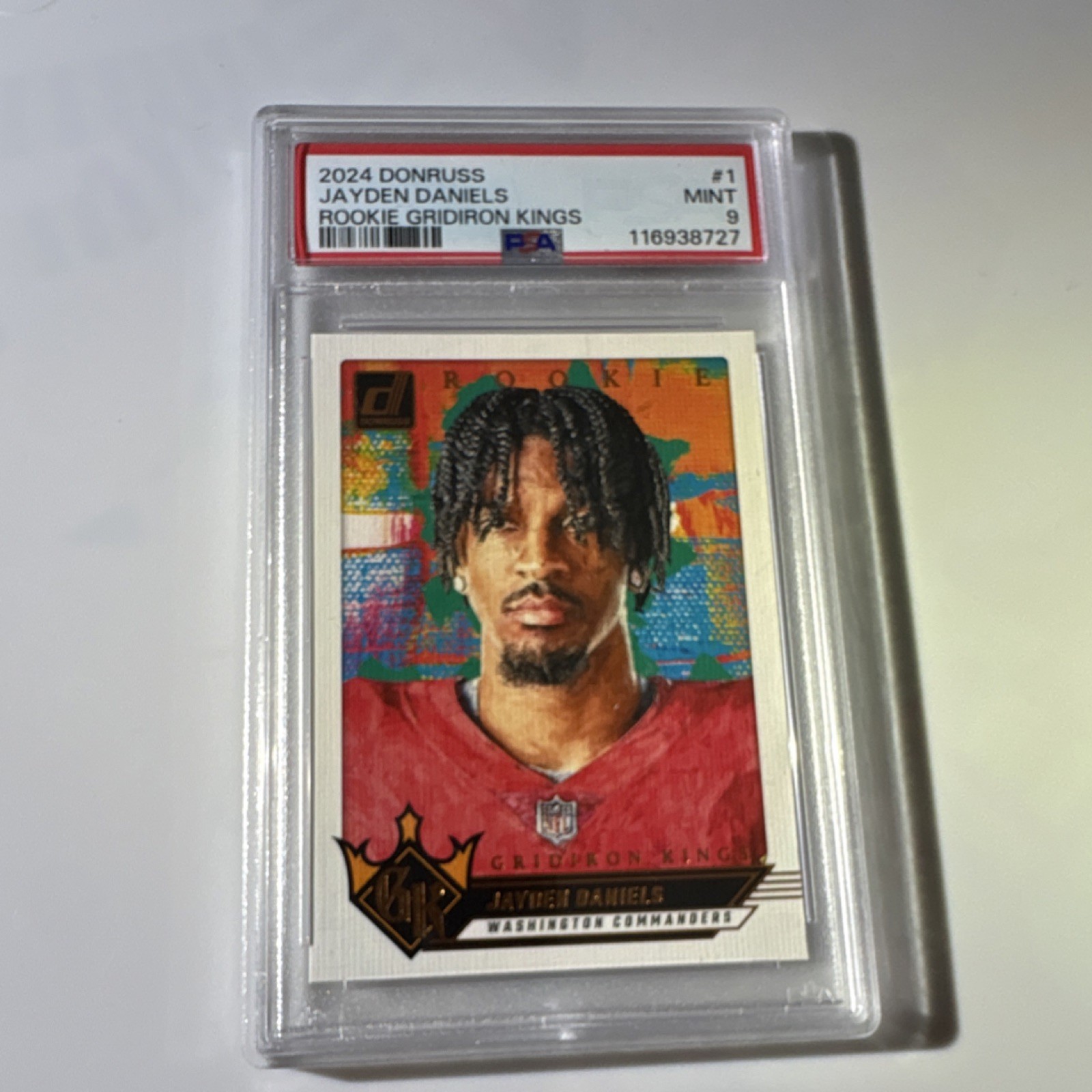 2024 Panini Donruss Rookie Gridiron Kings - Jayden Daniels #1 PSA 9 Commanders
