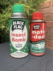 vintage EMPTY Black Flag cans — photo 1