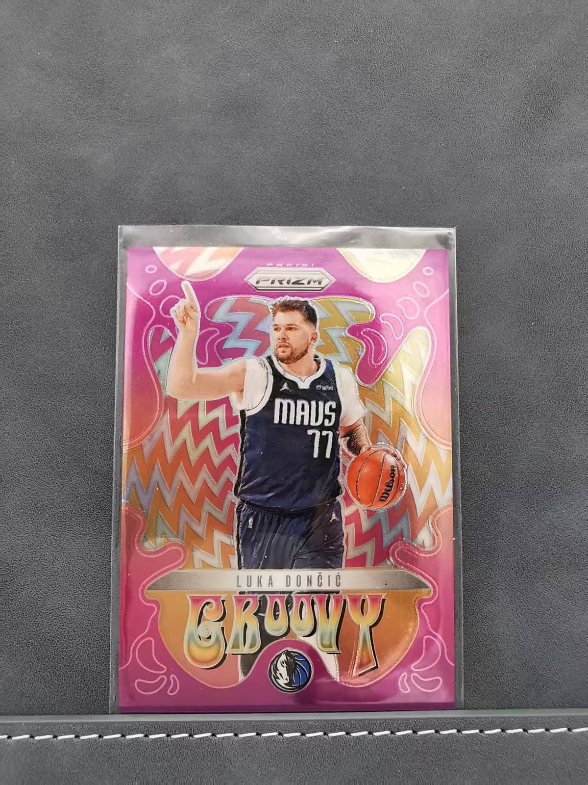 Luka Doncic 2024-25 Panini Prizm Groovy SSP Insert Case Hit Dallas Mavericks
