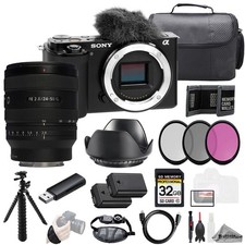 Sony ZV-E10 Black Body Sony FE 24-50mm f/2.8 G Lens 32GB 3 PC Filter- Kit