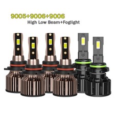 6X Combo LED Headlight Hi/Low Beam Fog Lights Bulb For Lexus GS430 2001-2004