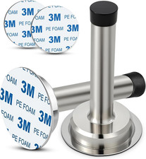 2 Pcs Adhesive Mounted Door Stop | Protect Furniture & Walls from Slamming Doors