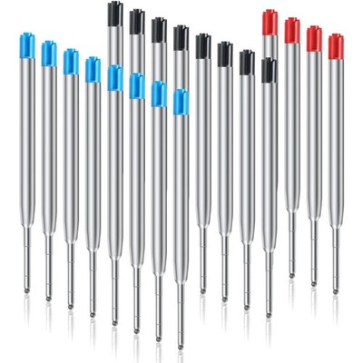Kugelschreiberminen Metall 20 Stück G2 Ersatzminen Schwarz Blau Rot Kuli Ersa...