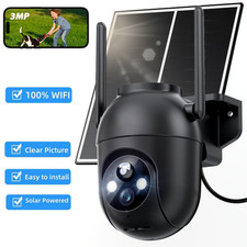 Solar Battery Powered Wireless Security Camera System WiFiIP Outdoor Home