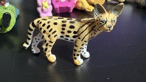Vintage 1996 PV Play Visions African Serval Habitat Earth Wild Cat Figure