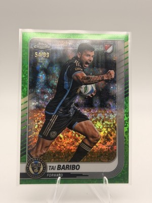 2025 Topps Chrome MLS #105 Tai Baribo Green Refractor #/99