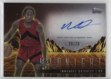 2023-24 Topps Midnight Horizon Signatures Dusk /75 Immanuel Quickley #HS-IQ Auto